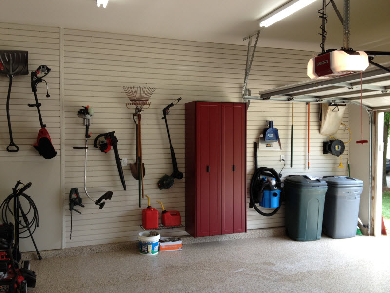 Carmel - Slatwall and a Garage Storage Cabinet